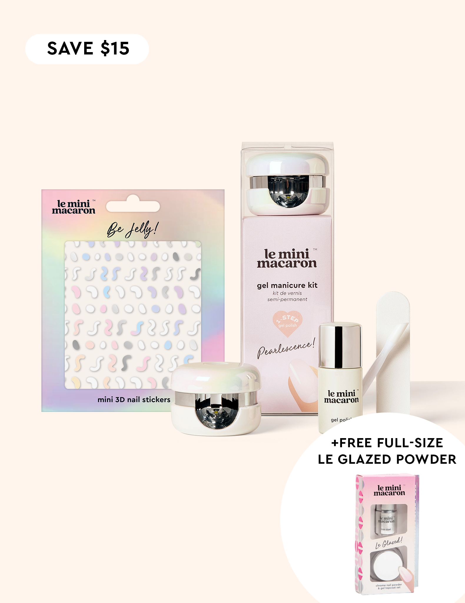 Le Glazed + Pearlescence Kit + Be Jelly Stickers Bundle