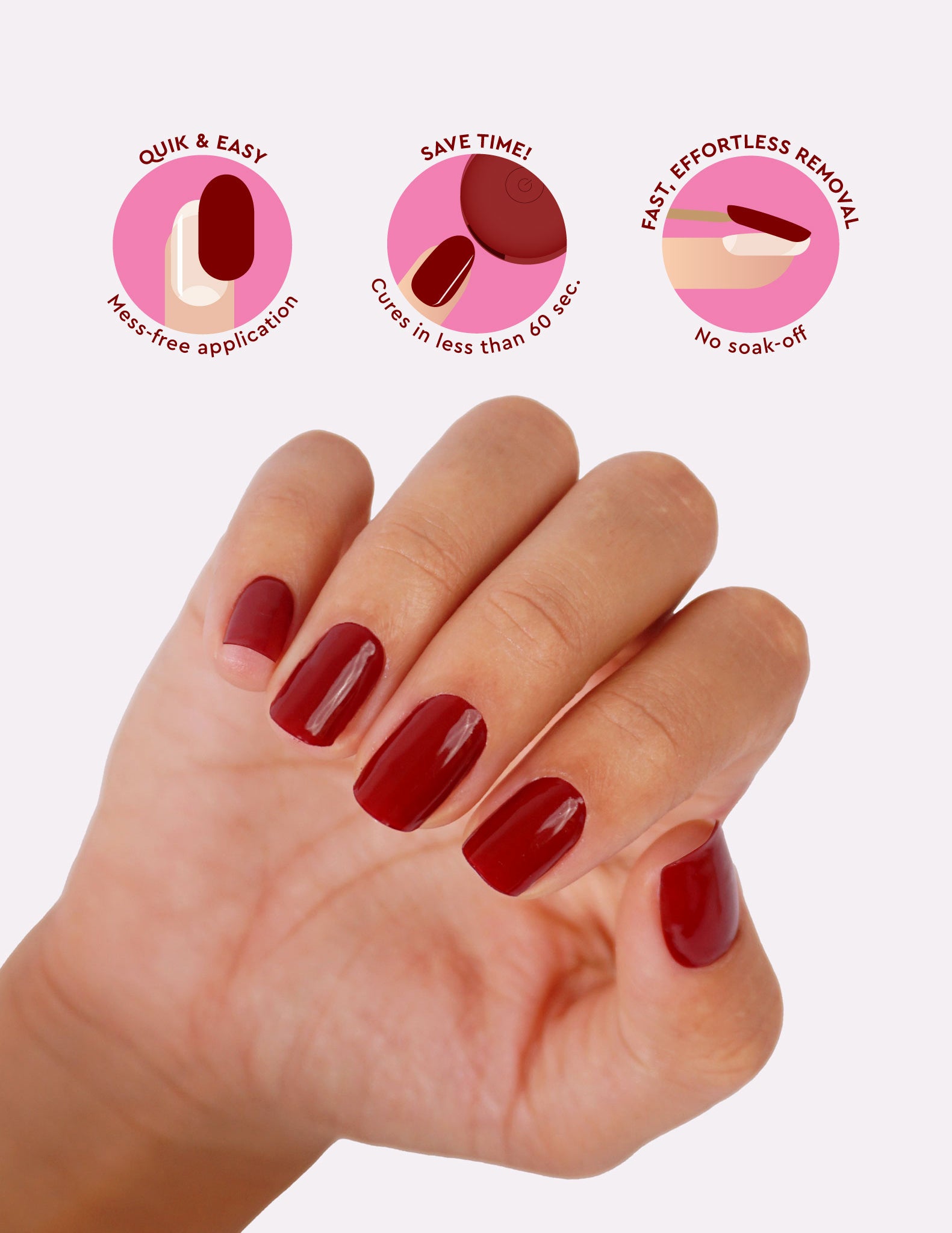 Gel Nail Strips - Rouge Dahlia